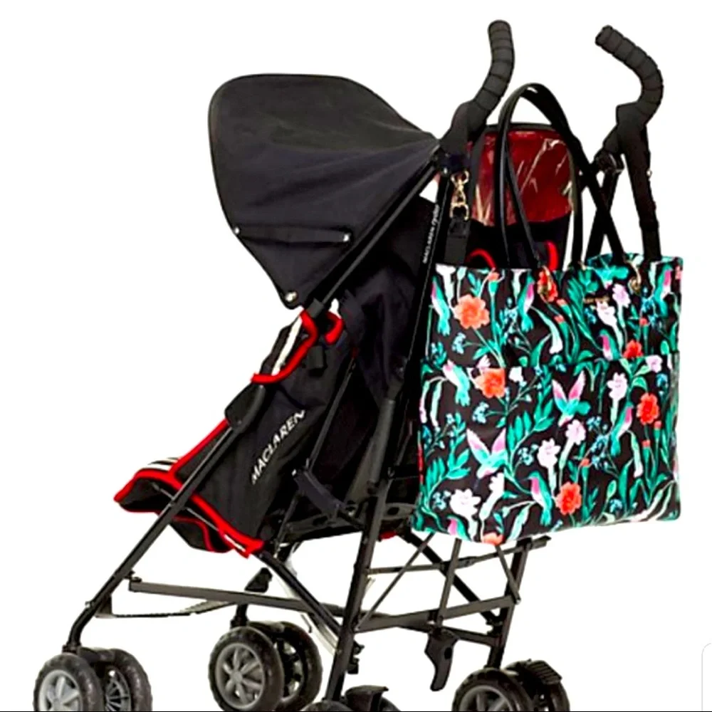 Floral Black Baby Bag - Picture 2 of 7